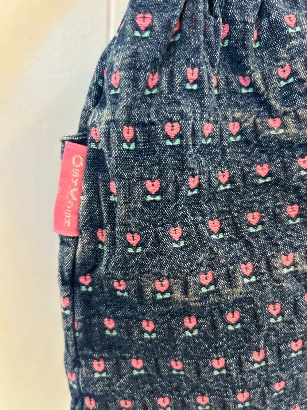 Vintage Oshkosh Skirt with Pink Flower Print